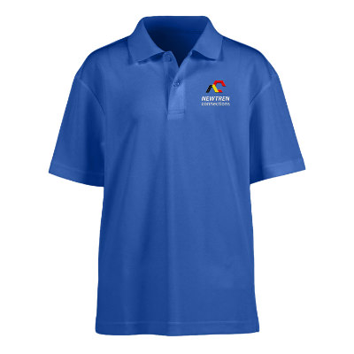 Personalized full color true royal youth performance polo