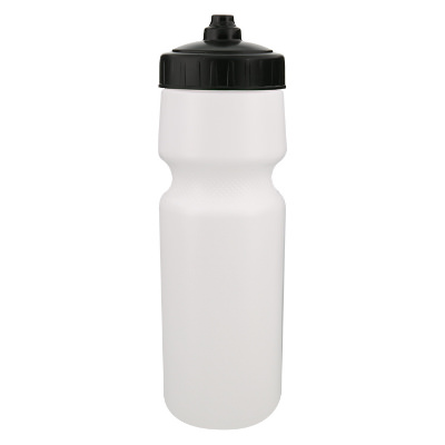 Plastic white sports bottle with valve lid in 24 oz.