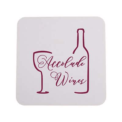 Pulpboard natural square promotional coaster.