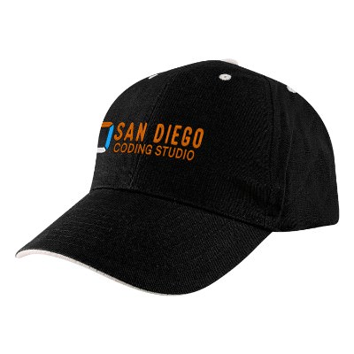 Black baseball embroidered hat.