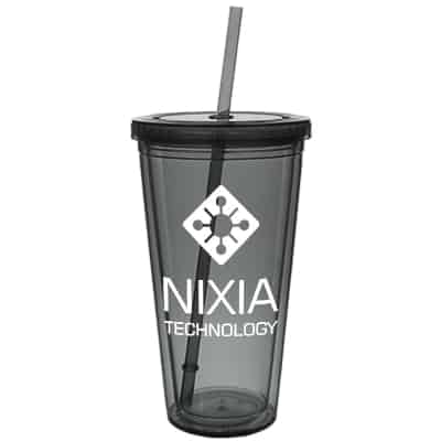 Acrylic smoke tumbler with custom imprint in 20 ounces.
