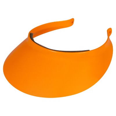 Blank orange plastic visor.