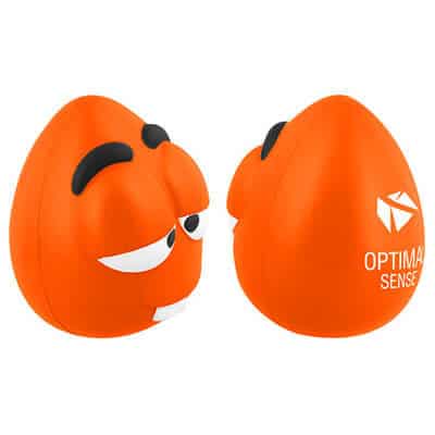 Foam wacky maniac wobbler stress ball with custom imprinted.