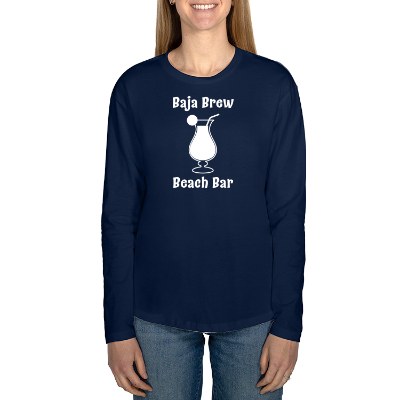 Custom women's midnight navy long sleeve tee.