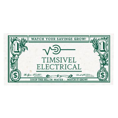 2-1/2-in. x 5-1/8-in. x 1/8-in. white compressed cellulose sponge with custom dollar design promotional logo.