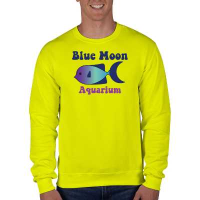 Custom safety green fleece crewneck with customized logo
