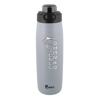 Stainless sports bottle with custom engraved logo in 24 oz.