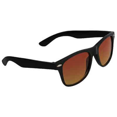 Polycarbonate orange tropical maui sunglasses blank.