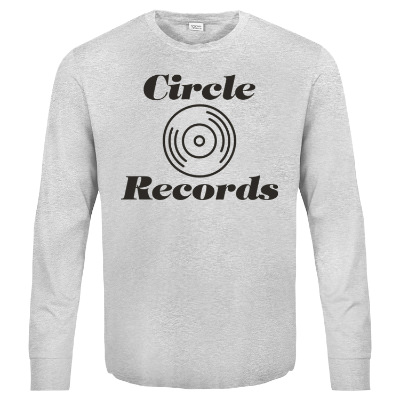 Custom cool heather grey long sleeve t-shirt with logo.