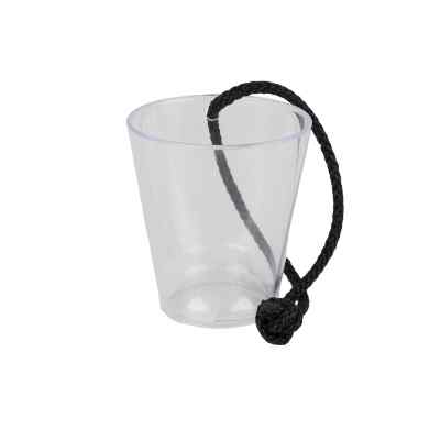 Arcylic black shot glass blank in 1.5 ounces.