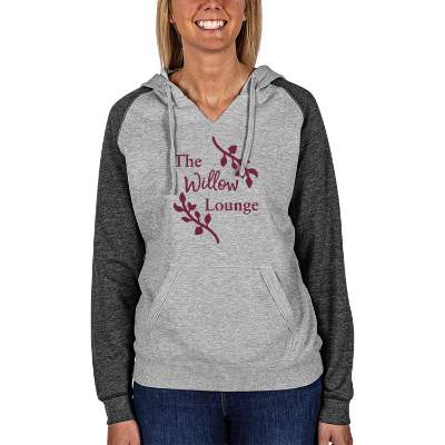 Lightweight women's custom gray fleece.