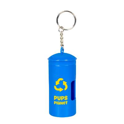 Blue pick it up pet bag with imprint.