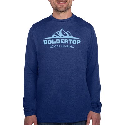 True royal heather custom long sleeve tee.