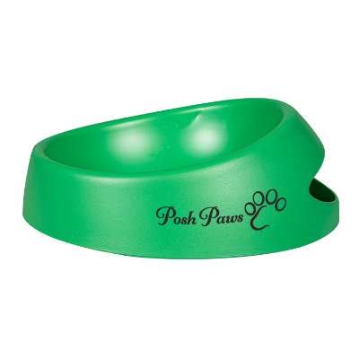 Green small scoop it bowl with custom promotional logo.