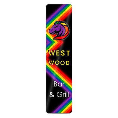 2 x 8-1/2 inch magnet round corners with full color imprint.