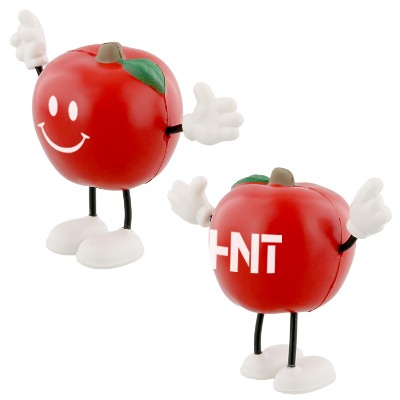 Red foam stress ball with a custom imprint.