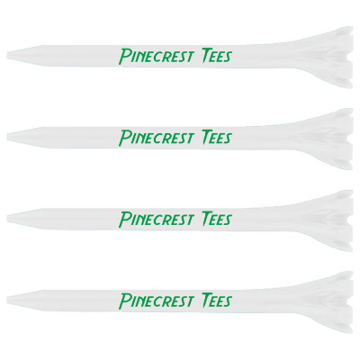 Personalized white golf tee.