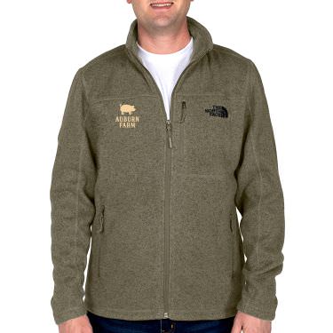 Mens green custom sweater fleece.