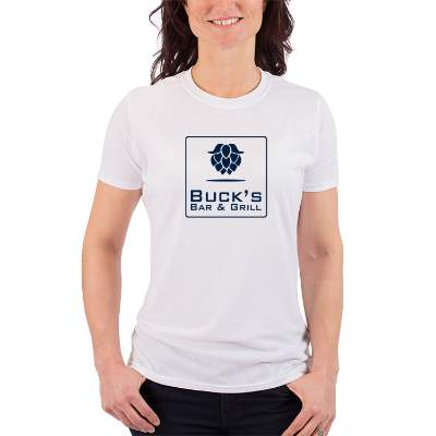White custom short sleeve shirt.
