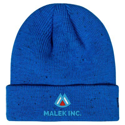 Custom embroidered royal beanie.