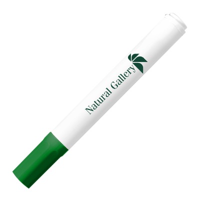 Personalized dry erase marker with colorful cap.