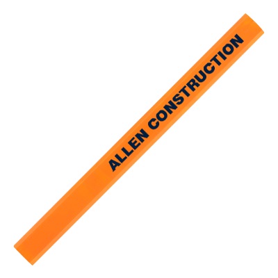 Wood international carpenter pencil with branded imprint.