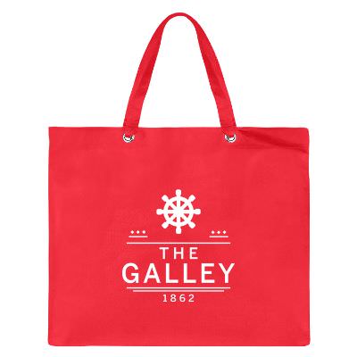 Polypropylene royal blue oak tote bag personalized.