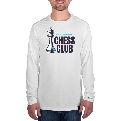 White long sleeve t-shirt with full color logo.