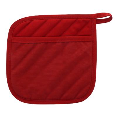 Red potholder blank.