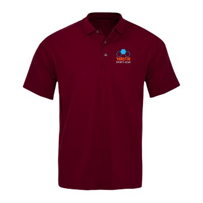 Bordeaux polo with personalized embroidered polo.
