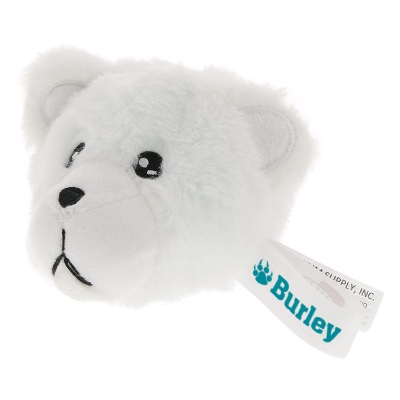 White foam stress ball with a personalized logo.
