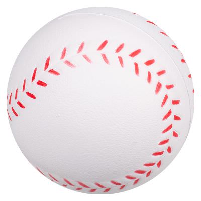 Foam white baseball stress ball blank.