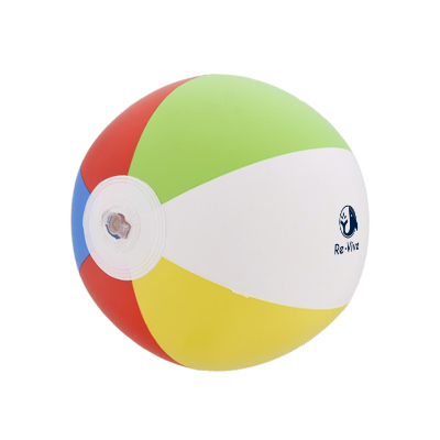 12 inch inflatable beach ball with custom imprint.