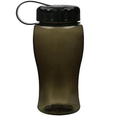 Poly-pure green water bottle blank with tethered lid in 18 ounces.
