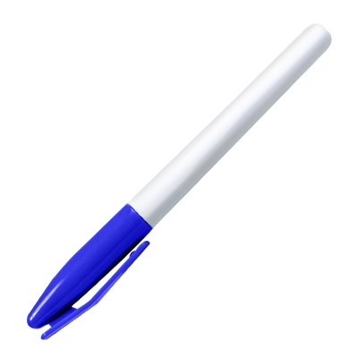Blank white barrel permanent marker.