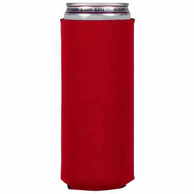 Red neoprene can cooler blank.