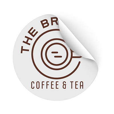 3 inches circle sticker with custom imprint.