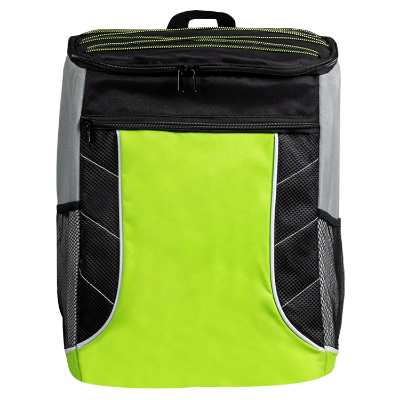 Blank green backpack cooler.