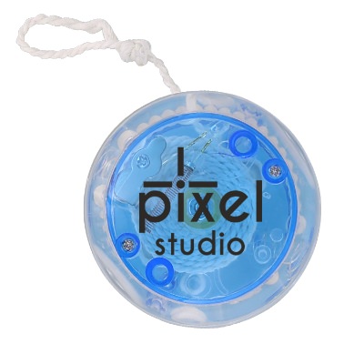 Pulsing light up yo-yo with custom imprint.