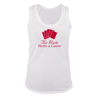 White customizable tank top.
