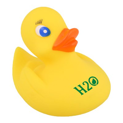 Plastic yellow custom rubber duck.