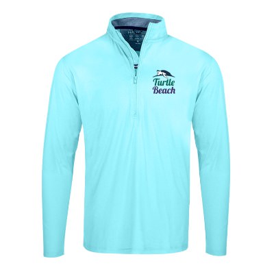 Embroidered Custom Cool Mint Quarter-Zip Pullover