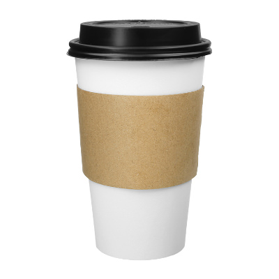 Kraft paper coffee sleeve blank.