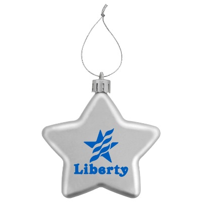 Pearl plastic ornament with a personalized imprint