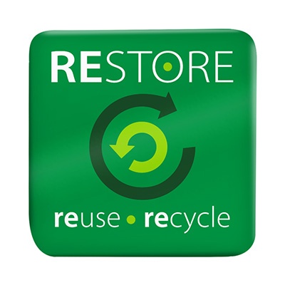 Celluloid white full color button with a custom imprint.