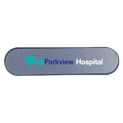 Metal full-color metallic silver laptop phone mount branded.