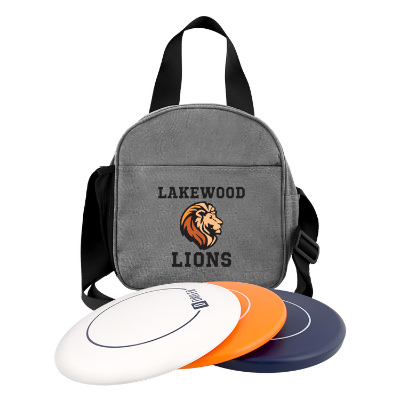Graphite polyester outdoor game with a branded imprint.