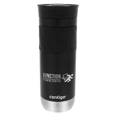 Matte Black tumbler with engraved logo.