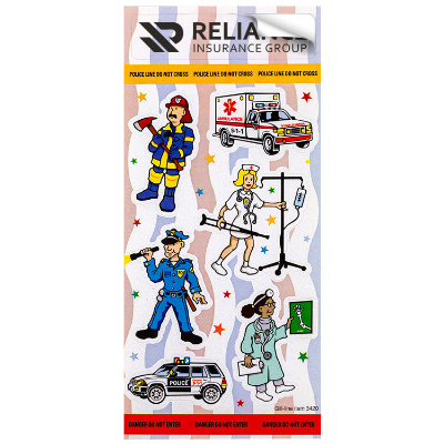 Police and emergency sheet stickers.