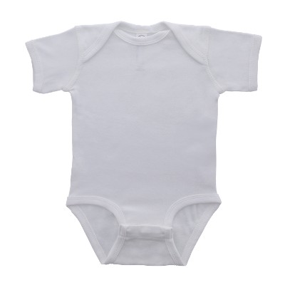 Blank white infant bodysuit.